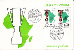 EGS30501 Egypt 1986 Illustrated FDC Winner Of 15th African Football Cup - Lettres & Documents