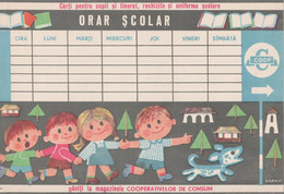 Romania - Orar Scolar - Vintage School Schedule - Cartea Prin Posta - Diploma & School Reports