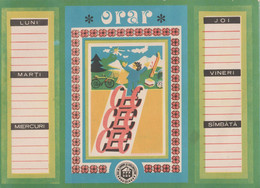 Romania - Orar Scolar - Vintage School Schedule - CEC - Diploma & School Reports