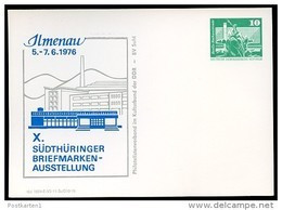 DDR PP16 D2/036 Privat-Postkarte AUSSTELLUNG INGENIEURSCHULE Ilmenau 1976  NGK 3,00 € - Privé Postkaarten - Ongebruikt