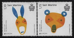 SAN MARINO /SAINT MARIN -EUROPA 2022-"LEYENDAS Y MITOS".- SERIE De 2 V. - N - 2022