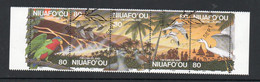 VOLCANOES   -  NIUAFOOU - 1994- VOLCANIC ERUPTION STRIP OF 5  FINE USED - Volcans