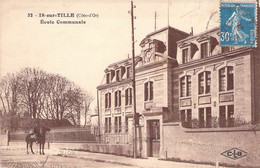 CPA France - Is Sur Tille - Côte D Or - Ecole Communale - Cheval - Animée - Oblitérée 1925 Ou 1935 - Is Sur Tille