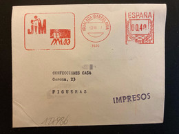 LETTRE (IMPRESOS) EMA à 00.40 Du 13 VII (6)7 IGUALADA (BARCELONA) JIM Miss - Franking Machines (EMA)