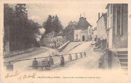 CPA France - Chatillon Sur Seine - Quartier Des Cordeliers Et Route De Dijon - Animée - Oblitérée Haute Marne 1903 - Chatillon Sur Seine