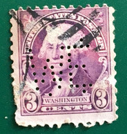 USA -UNITED-STATES-OF-AMERICA-STAMP Perforé  -Perforés,Perfin Perfins,Perforatis,Perforato, Perforated, Perforata - Perfins