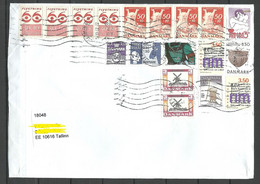 DENMARK Dänemark 2022 Cover To Estonia With Many Stamps - Storia Postale