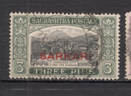 #23, Inde, India, Soruth, Saurashtra, Sarkari, Surimpression, Overprint - Soruth