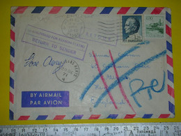 R,Yugoslavia Air Mail Postal Cover,par Avion Letter,Tito Stamp,Airmail Return To Sender,strike Of The Post GB,retour RE - Posta Aerea