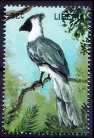 Liberia 1998 MNH, Birds, Bare-faced Go-away-bird - Kuckucke & Turakos