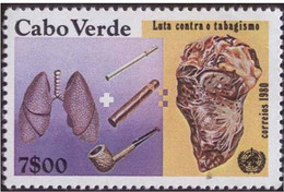 Diseased Lungs, Anti Smoking, Cigar, Cigarette, Tobacco, MNH Cape Verde - Drogen