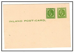 NEW ZEALAND - 1931 1/2d + 1/2d Green PSC Unused. H&G 30. (**) - Storia Postale