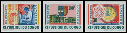 526A/528A/531A**(BL13) - 10e Anniversaire De L'Université Lovanium / 10e Verjaardag Van Universiteit Lovanium - CONGO - Atoom