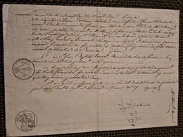 Papier Timbre FERRETTE ALTKIRCH DURMENACH Saisie Immobilière  BOUXWILLER Famille WIDERSPACH  ORTSCHEID - Covers & Documents