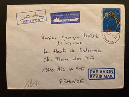 LETTRE CROISIERES PAQUET Pour La FRANCE TP MAIN 7 OBL.31 1 79 + M/S AZUR + AZUR Courrier Des Marins - Covers & Documents