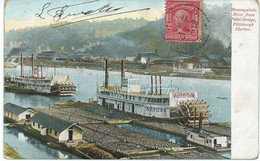 MONONGAHELA RIVER FROM POINT BRIDGE 1908 - Pittsburgh