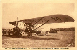 La Turballe Sur Mer * Un Avion De La Compagnie Nantaise Aérienne Qui Transporte La Sardine à Paris * Aviation - La Turballe