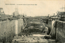 St Nazaire * La Nouvelle Entrée Du Port * Février 1904 * Travaux - Saint Nazaire