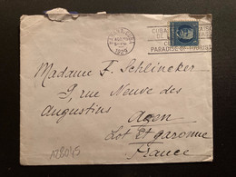 LETTRE Pour FRANCE TP CALIXTO GARCIA 5c OBL.MEC. AGO 30 1929 HABANA CUBA + Arrivée OBL.MEC. AGEN - Storia Postale