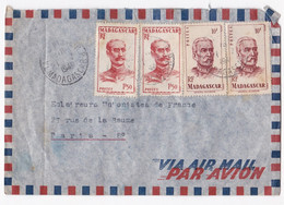 Lettre 1949 Madagascar Tananarive Pour Éclaireurs Unionistes De France, Paris, 6 Timbres - Brieven En Documenten