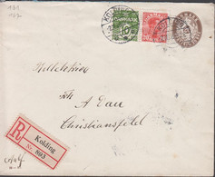 1926. DANMARK.  Registered 20 øre Envelope (print 39-Kl) + 10 øre Wavy Line + 20 Christian X... (Michel 146+) - JF432460 - Cartas & Documentos