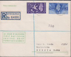 1946. ENGLAND GEORGE VI 2½ + 3 D On FDC Cancelled SUTTON COLDFIELD 11. JU 1946. (Michel 231-232) - JF432518 - Hawaii