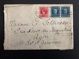 LETTRE Pour FRANCE TP CALIXTO GARCIA 5c Paire + MAXIMO GOMEZ 2c OBL.MEC. SEP ? 1928 HABANA+arrivée OBL.MEC.22 IX 28 AGEN - Storia Postale