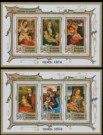 BL80/81**(658/60 + PA354/356) - Noël I / Kerstmis I / Weihnachten I / Christmas I - 1974 - BURUNDI - Tableaux