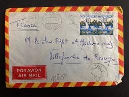 LETTRE Par Avion Pour La FRANCE TP VOILIER 40 M X2 OBL.MEC.4 8 87? ALEXANDRIA T.D. + Consul General De Espana - Cartas & Documentos