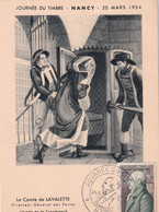 France - Journée Du Timbre 1954 Nancy - Carte Maximum - Dag Van De Postzegel