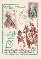 France - Journée Du Timbre 1954 Mulhouse - Carte Maximum - Tag Der Briefmarke