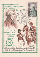 France - Journée Du Timbre 1954 Paris - Carte Maximum - Stamp's Day