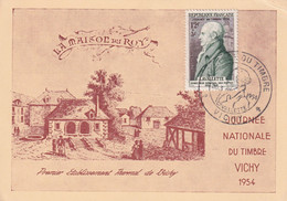 France - Journée Du Timbre 1954 Vichy - Carte Maximum - Tag Der Briefmarke