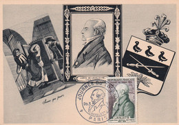 France - Journée Du Timbre 1954 Paris - Carte Maximum - Stamp's Day