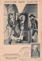 France - Journée Du Timbre 1954 Nancy - Carte Maximum - Tag Der Briefmarke