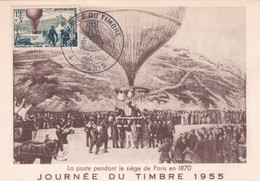France - Journée Du Timbre 1955 Paris - Carte Maximum - Stamp's Day