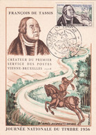 France - Journée Du Timbre 1956 Colmar - Carte Maximum - Tag Der Briefmarke