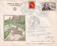 France - Journée Du Timbre 1956 Nancy - Enveloppe - Tag Der Briefmarke