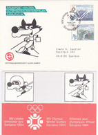 OLYMPIC GAMES, SARAJEVO'84, WINTER GAMES, SKIING, SPECIAL COVER AND POSTCARD, 1984, YUGOSLAVIA - Winter 1984: Sarajevo