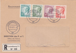 Luxembourg 1971 778-81 Lettre Recommandée Grand-Duc Jean - Covers & Documents