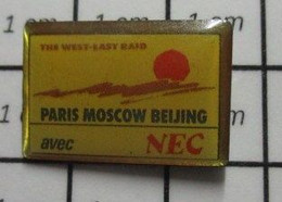 1210 Pin's Pins / Beau Et Rare / THEME : AUTOMOBILES / RALLYE PARIS MOSCOU PEKIN AVEC NEC - Rallye