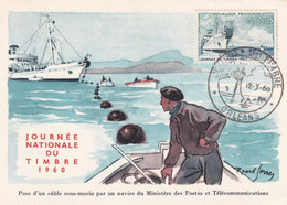 France - Journée Du Timbre 1960 Orléans - Carte Maximum - Stamp's Day