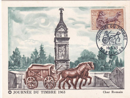 France - Journée Du Timbre 1963 Montluçon - Carte Maximum - Journée Du Timbre