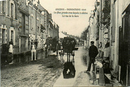 Ancenis * Inondations De 1910 * La Rue De La Gare * Attelage * Crue Catastrophe - Ancenis