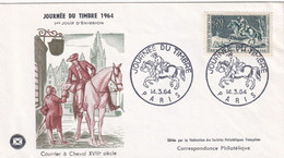 France - Journée Du Timbre 1964 Paris - Enveloppe - Journée Du Timbre