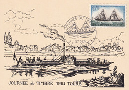 France - Journée Du Timbre 1965 Tours - Carte Maximum - Tag Der Briefmarke