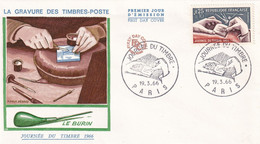 France - Journée Du Timbre 1966 Paris - Enveloppe - Stamp's Day