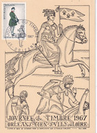 France - Journée Du Timbre 1967 Orléans - Carte Maximum - Tag Der Briefmarke