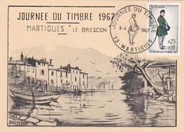 France - Journée Du Timbre 1967 Martigues - Carte Maximum - Journée Du Timbre