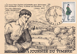 France - Journée Du Timbre 1967 Valence - Carte Maximum - Tag Der Briefmarke